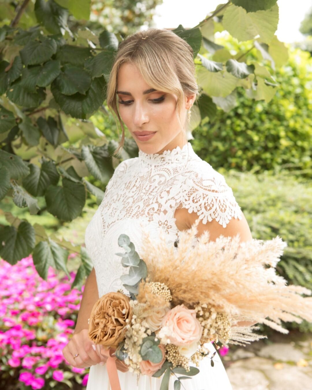 Maquillaje de novia natural y bohemio en Lugones